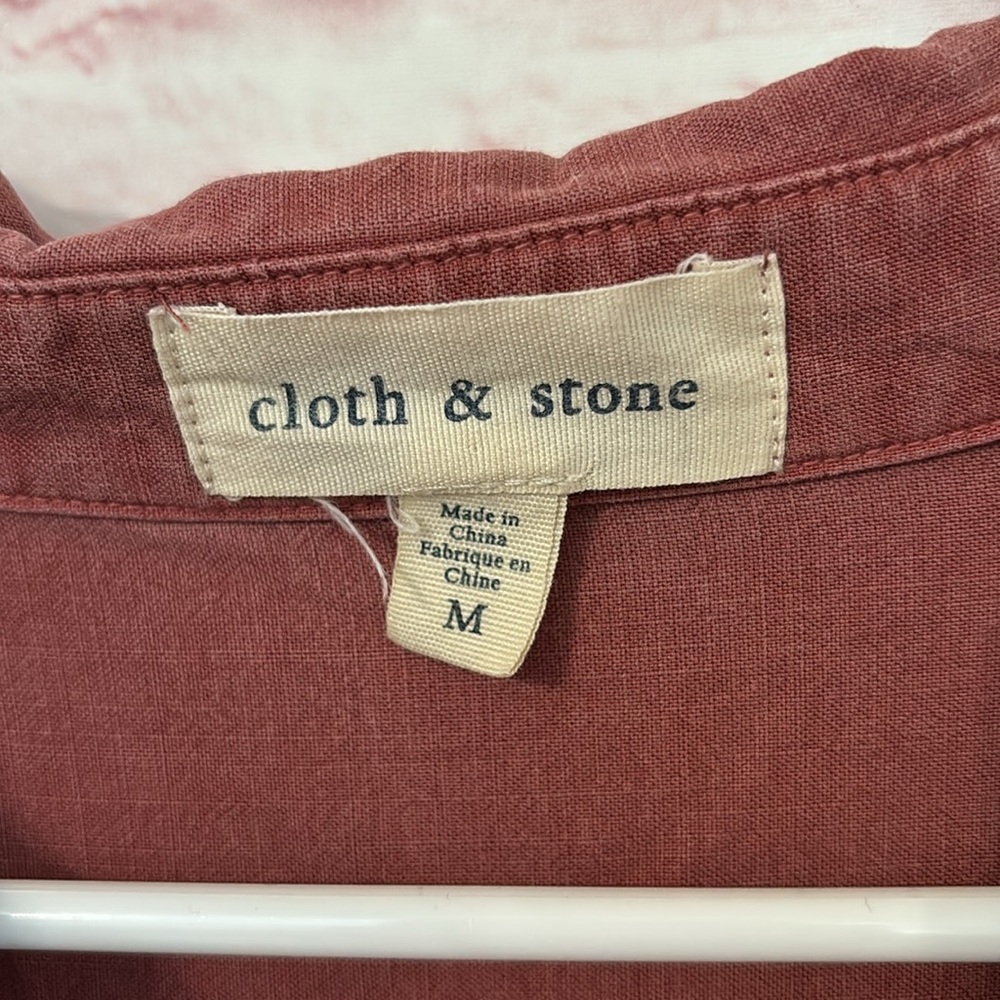 Cloth & Stone Rust Button Down Shirt - Picture 2 of 4